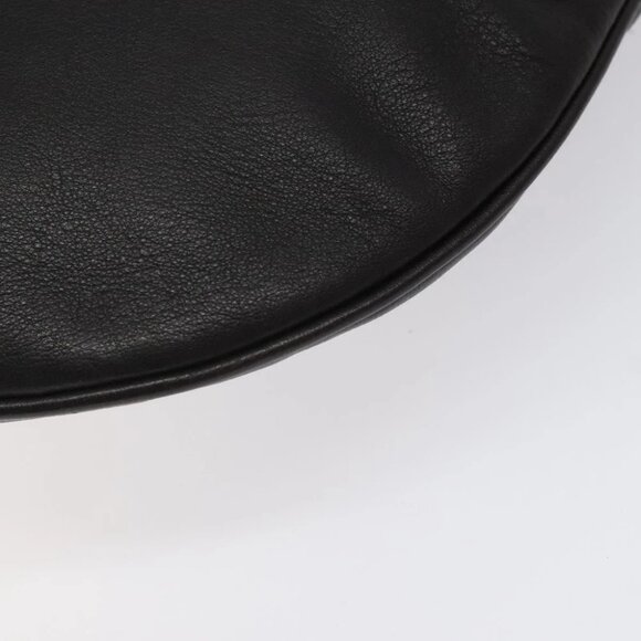 GUCCI Shoulder Bag Leather Brown Silver